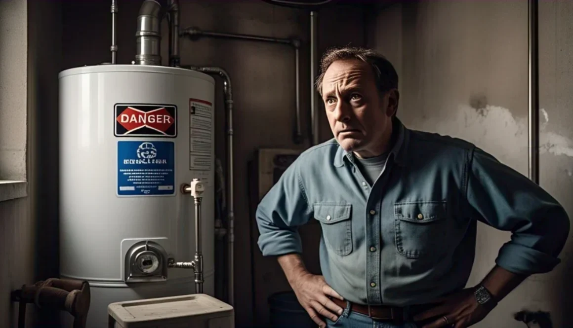a_water_heater_with_a_warning_sign