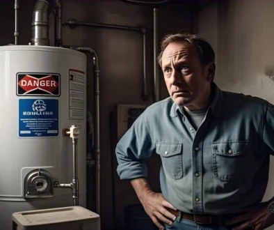 a_water_heater_with_a_warning_sign