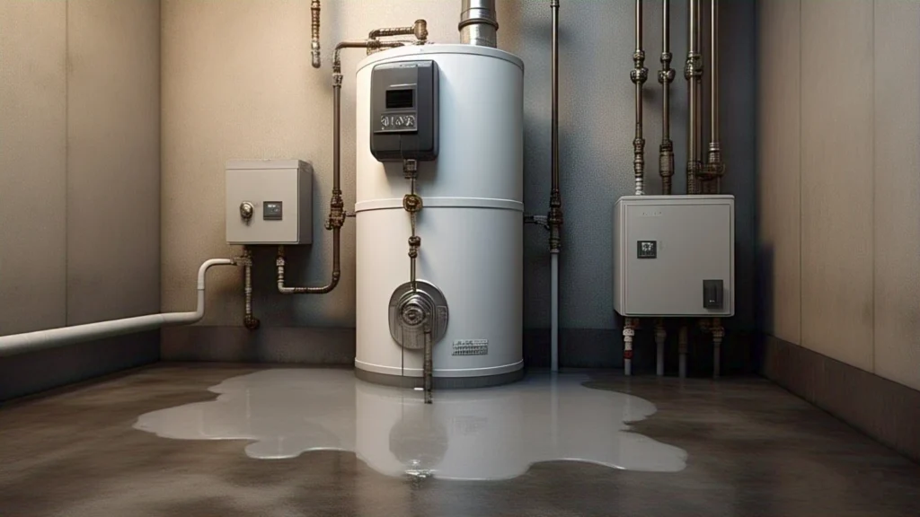 water_pooling_at_the_base_of_a_water_heater